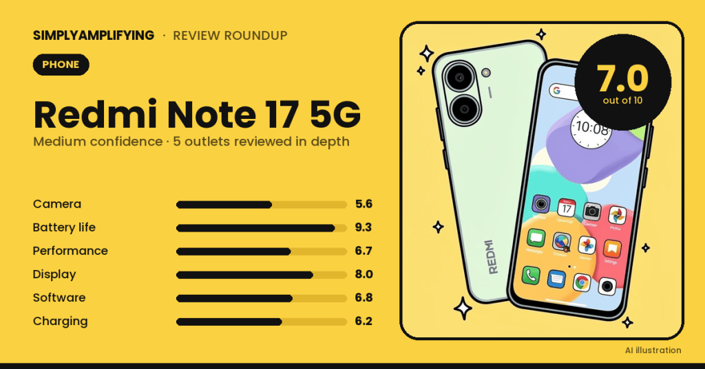 Redmi Note 17 5G review roundup: what the experts&nbsp;found