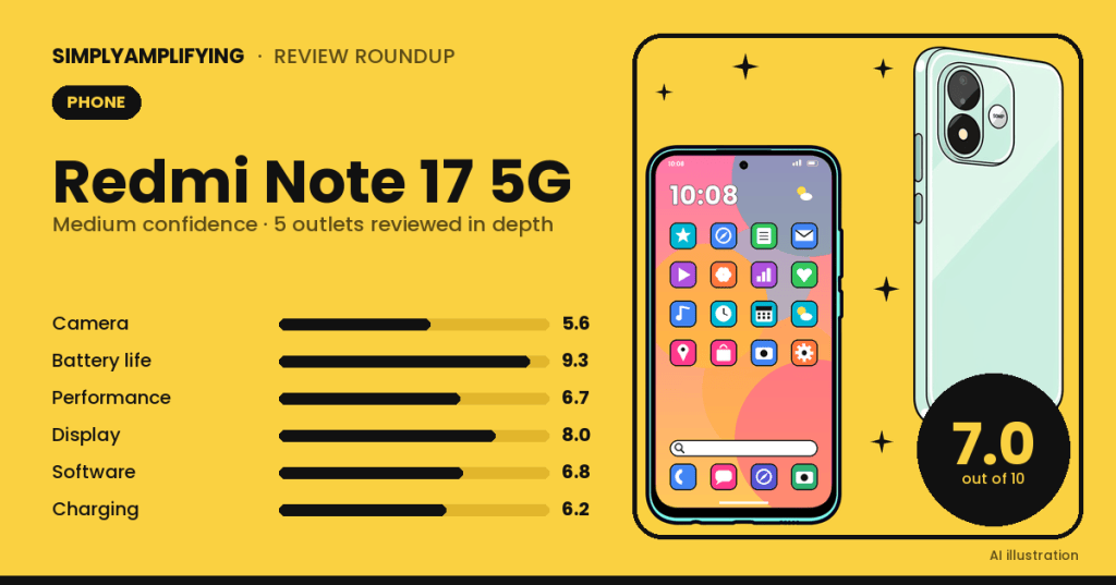 Redmi Note 17 5G review roundup: what the experts found