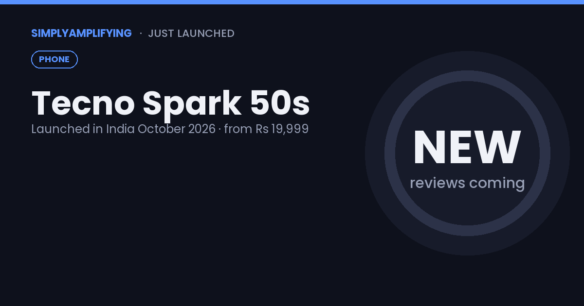 Tecno Spark 50s launch: price, specs and early impressions