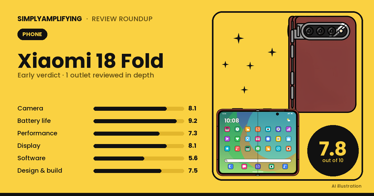 Xiaomi 18 Fold review roundup: an early verdict from one in-depth review